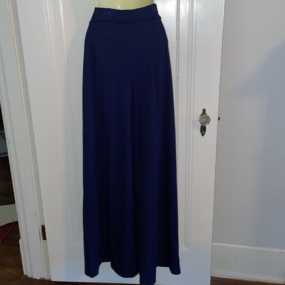 NWT Patrizia Luca Milano dark navy blue wide leg pants - Picture 4 of 8